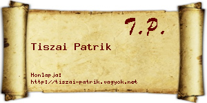 Tiszai Patrik névjegykártya